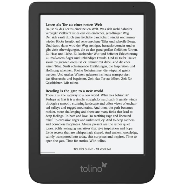 E-book TOLINO SHINE 5TH GEN EREADER / 6 inch / 512MB / 16GB / USB Type-C / e zezë