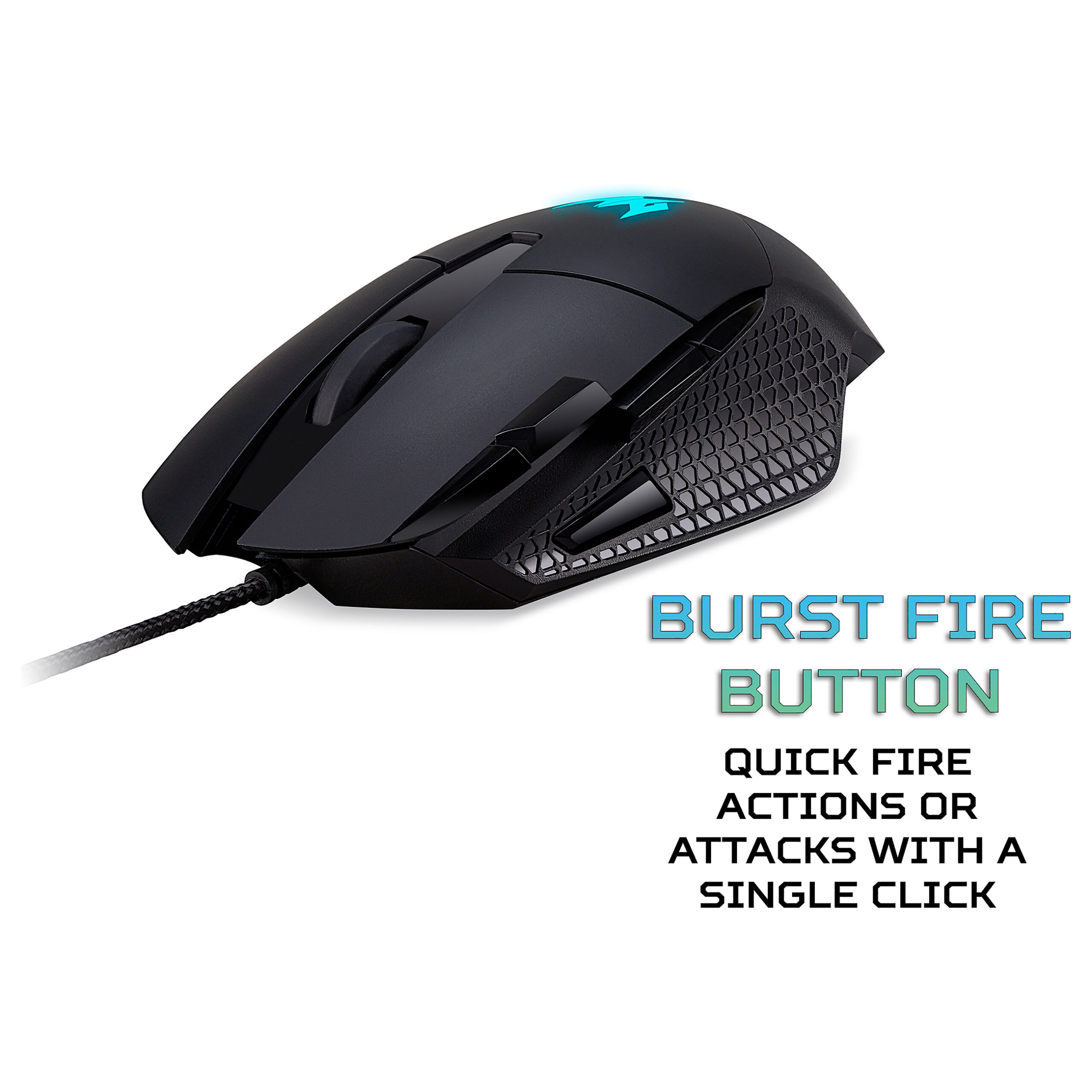Maus Gaming Acer Predator Cestus 315 / Wired / 6,500 DPI / 8 Buttons - Zezë - Figura 4