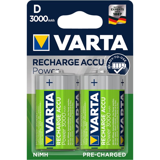 Bateri Rikarikueshme D 1.2V (HR20) Recharge Accu / 2Pack / Varta