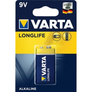 Bateri 9V E‑Block (6LR61) Longlife / 1Pack / Varta