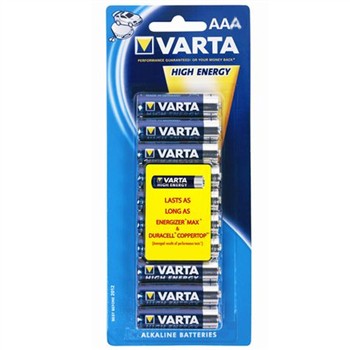 Bateri AAA (LR03) 1.5V High Energy / 10Pack / Varta