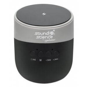 Altoparlant Bluetooth MANHATTAN Sound Science / kontrolle 5V/1A / MicroSD / e zezë/antracit