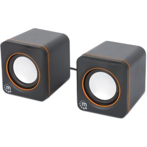 Altoparlantë MANHATTAN PC laptop Seria 2600 me dy / USB 1.4 m / USB-C/USB-A / i zi/portokalli