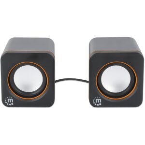 Altoparlantë MANHATTAN PC laptop Seria 2600 me dy / USB 1.4 m / USB-C/USB-A / i zi/portokalli