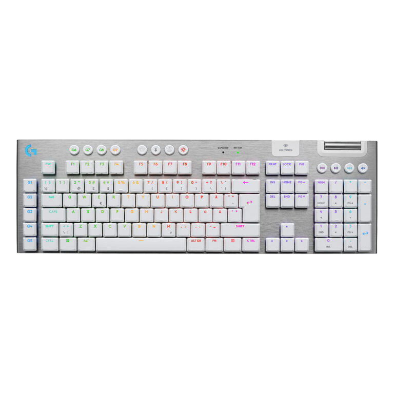 Tastierë Gaming Logitech GL Tactile G915 X LIGHTSPEED / Wired & Wireless / QWERTY / Nordic Language - Bardhë