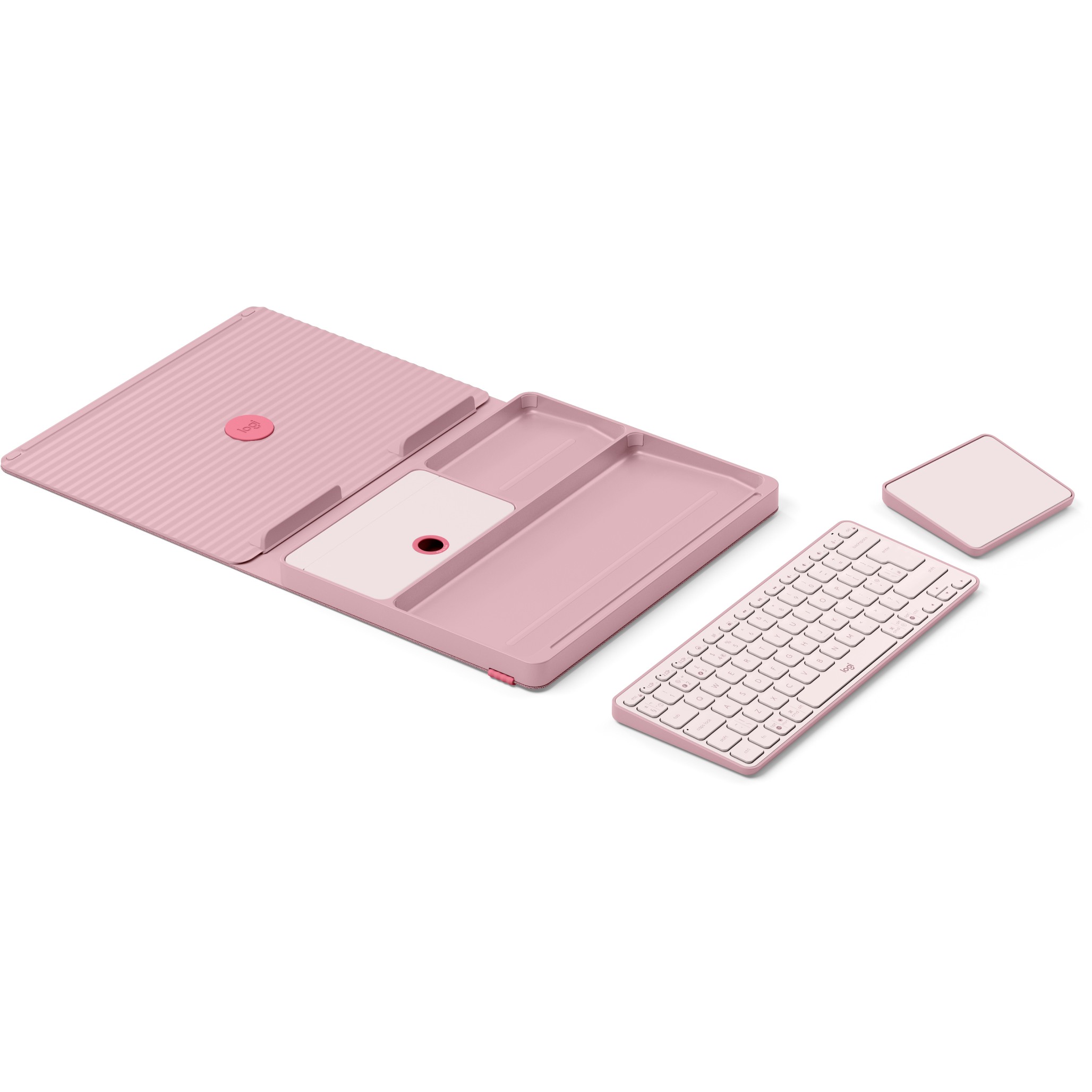 Aksesorë për tablet Logitech CASA Pop-Up Desk / Tastierë pa kabllo + Touchpad + Stand për laptop / QWERTY Layout – Rozë - Figura 5