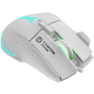 Maus Gaming Canyon Fortnax GM-636 / 20000 DPI / RGB / 9 Keys / e bardhë