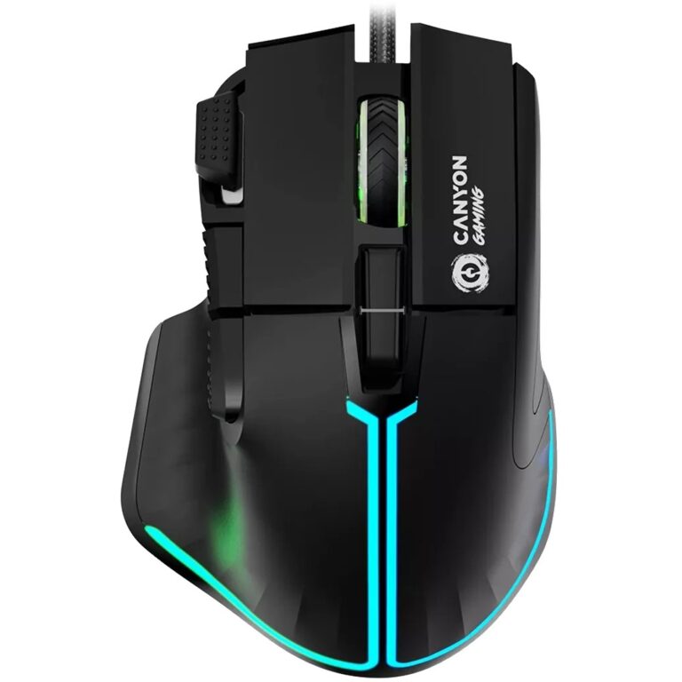 Maus Gaming Canyon Fortnax GM-636 / 20000 DPI / RGB / 9 Keys / e zezë