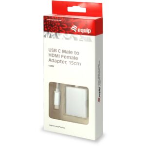 Konverter Equip Adapter USB-C & HDMI 4K30Hz 0.15m / e bardhë