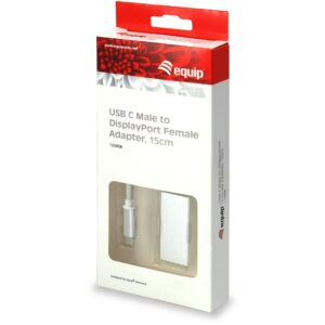 Konverter Equip Adapter USB-C & DisplayPort 4K60Hz 0.15m / e bardhë