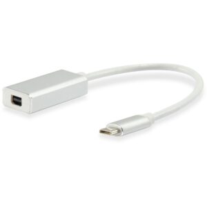 Konverter Equip Adapter USB-C & MiniDisplayPort 4K60Hz 0.15m / e bardhë