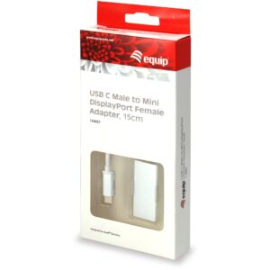 Konverter Equip Adapter USB-C & MiniDisplayPort 4K60Hz 0.15m / e bardhë