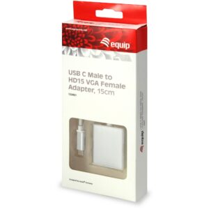 Equip Adapter USB-C -& VGA HD15 1920x1080/60Hz 0.15m