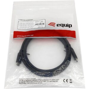 Kabllo Equip USB-C 3.0 & C St/St 2.00m 3A/20V / e zezë