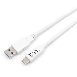 Kabllo Equip USB-A 3.2 & C St/St 2.00m 3A/20V / e bardhë