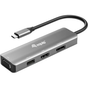 Docking Station Equip USB-C & HDMI/DisplayPort/VGA 4K/1080P/60Hz / Gri