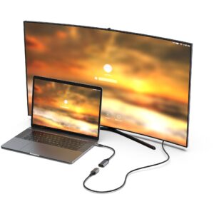 Kabllo Adapter Equip USB-C & DisplayPort 1.4 8K60Hz 0.15m / Gri