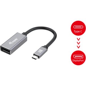 Kabllo Adapter Equip USB-C & DisplayPort 1.4 8K60Hz 0.15m / Gri