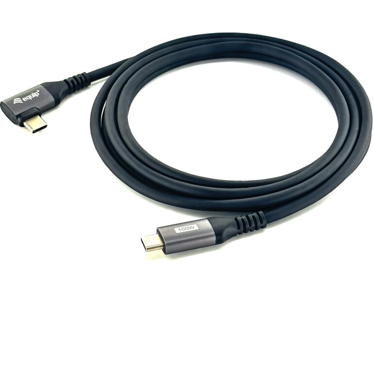 Kabllo Equip USB-C 2.0 & C wink. St/St 1.00m 3A 480Mbps / e zezë