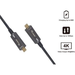 Kabllo Equip USB-C 3.2 & C St/St 10.00m 3A 4K/60Hz / e zezë