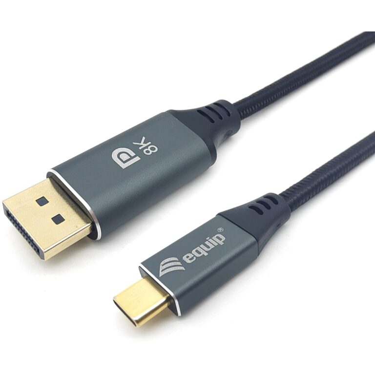 Kabllo Equip Adapter USB-C & DisplayPort 8K60Hz 1.00m / e zezë