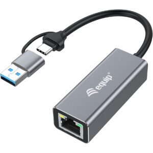 Adapter USB-C / Equip / LAN 2.5Gbps + USB-A - Gri