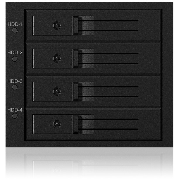 Këllëf për Disqe Backplane / 4x 3.5" HDD / fits 3x 5.25" bay / with lock / with fan / Hot-Swap / ICY BOX- Zezë - Figura 5