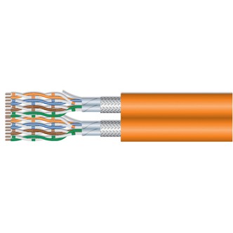 Kabllo UTP Equip Instal.Kab Cat7 S/FTP 1000.00m orange Dup LSZH