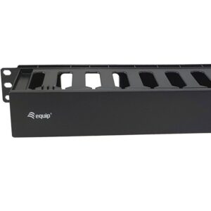 DIGITUS 19 Inch 1U Cable Management Panel Removable Rear Plate Rack Cable Organizer Black 7