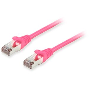 Kabllo për Rrjet Equip Patch Cable Cat6A S/FTP / 2xRJ45 / 0.50m / Rozë / LSZH – Polybag
