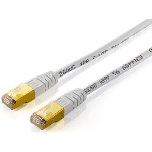 Kabllo për Rrjet Equip Patch Cable Cat5e F/UTP / 2xRJ45 / 10.00m / Bardhë / LSZH – Polybag