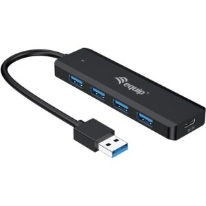 HUB Equip USB‑Hub 4‑Port 3.2 → 4×USB‑A 3.0 + USB‑C Adap. 5 Gbps – Zezë