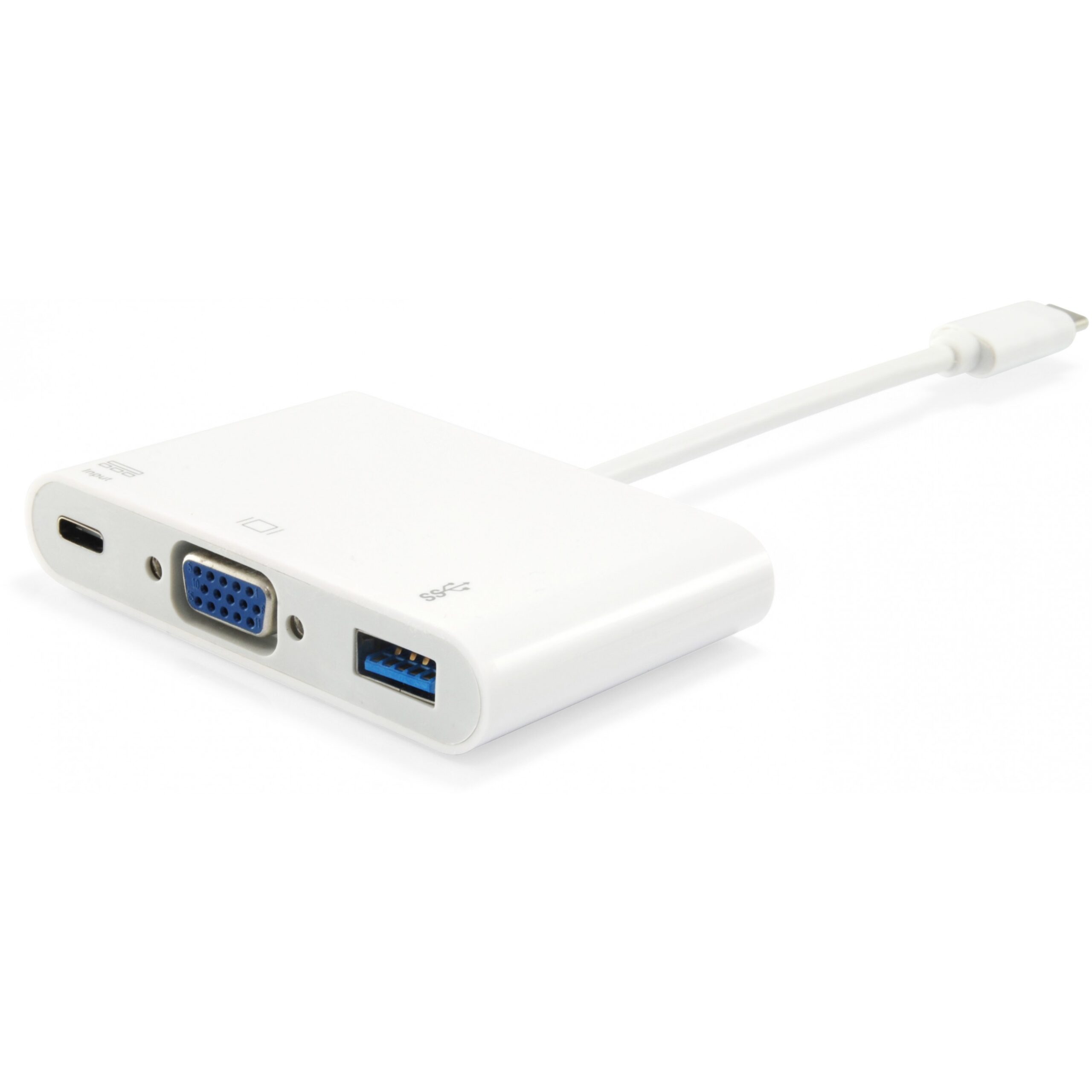 Docking Station Equip USB-C / VGA / USB 3.0 / 60W PD / Kabllo 15cm - Bardhë