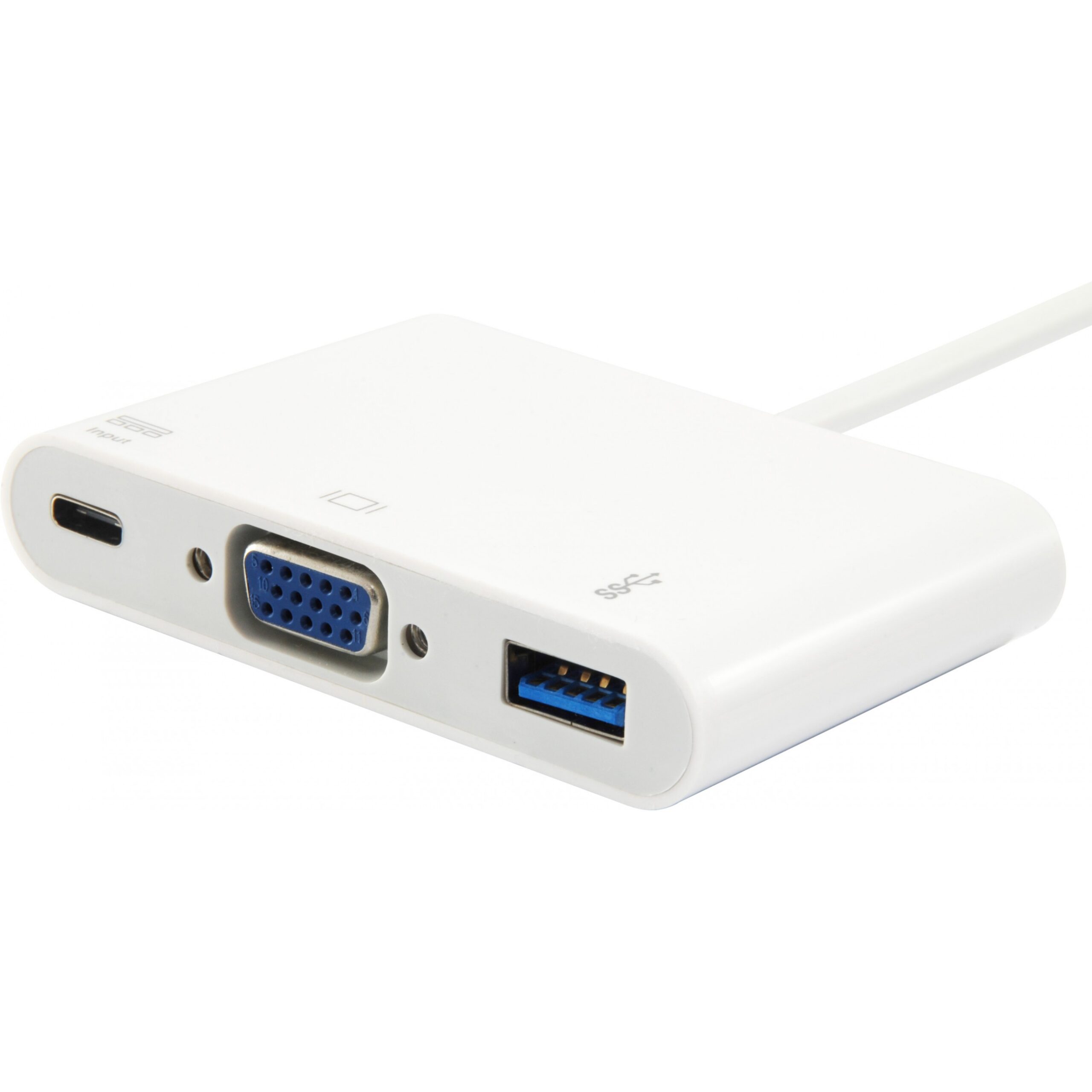 Docking Station Equip USB-C / VGA / USB 3.0 / 60W PD / Kabllo 15cm - Bardhë - Figura 3