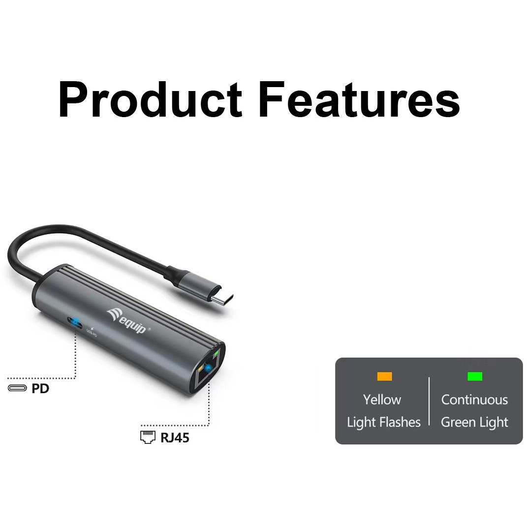 Docking Station Equip USB-C / GbE / 100W PD / USB 3.0 / Kabllo 15cm - Hiri - Figura 3