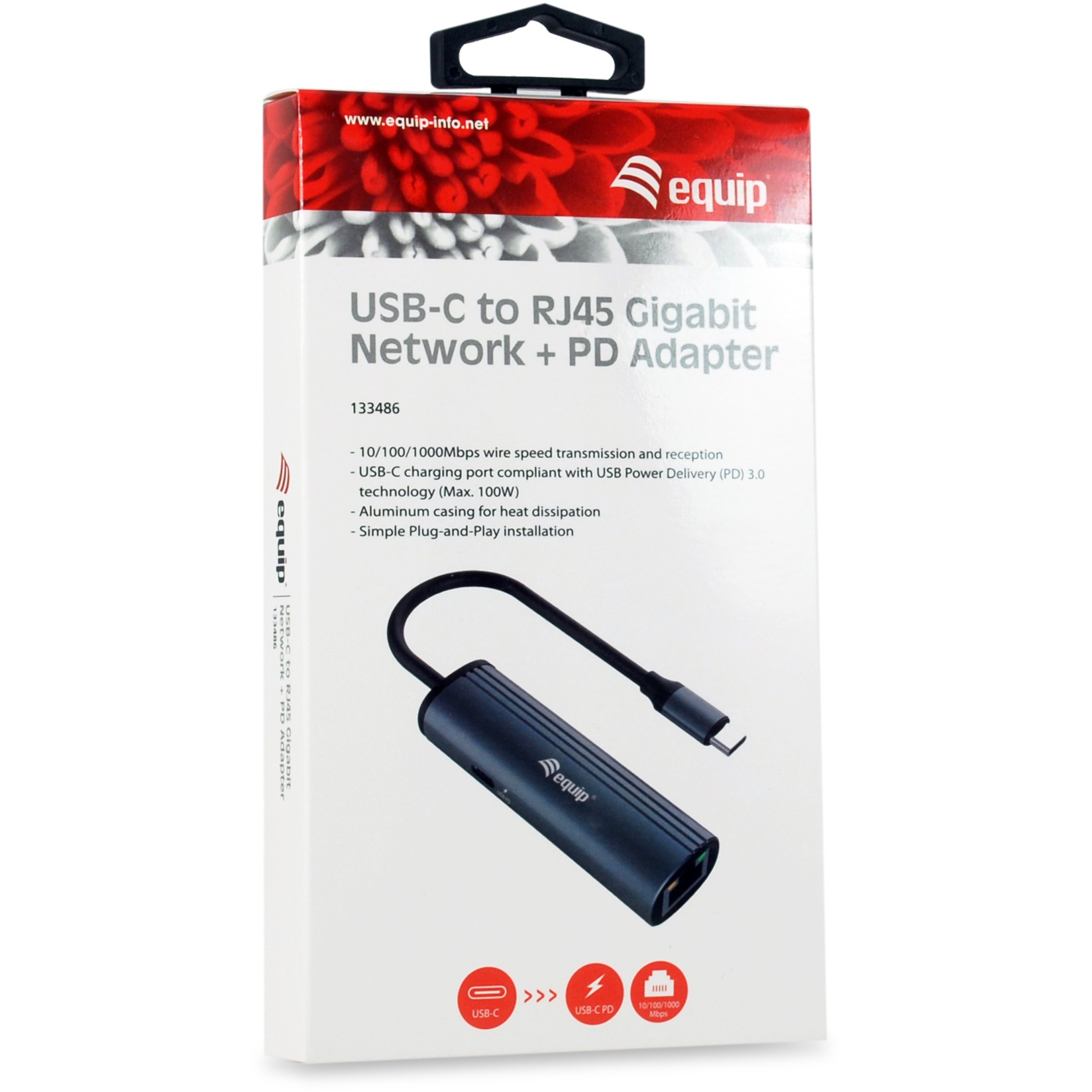 Docking Station Equip USB-C / GbE / 100W PD / USB 3.0 / Kabllo 15cm - Hiri - Figura 5