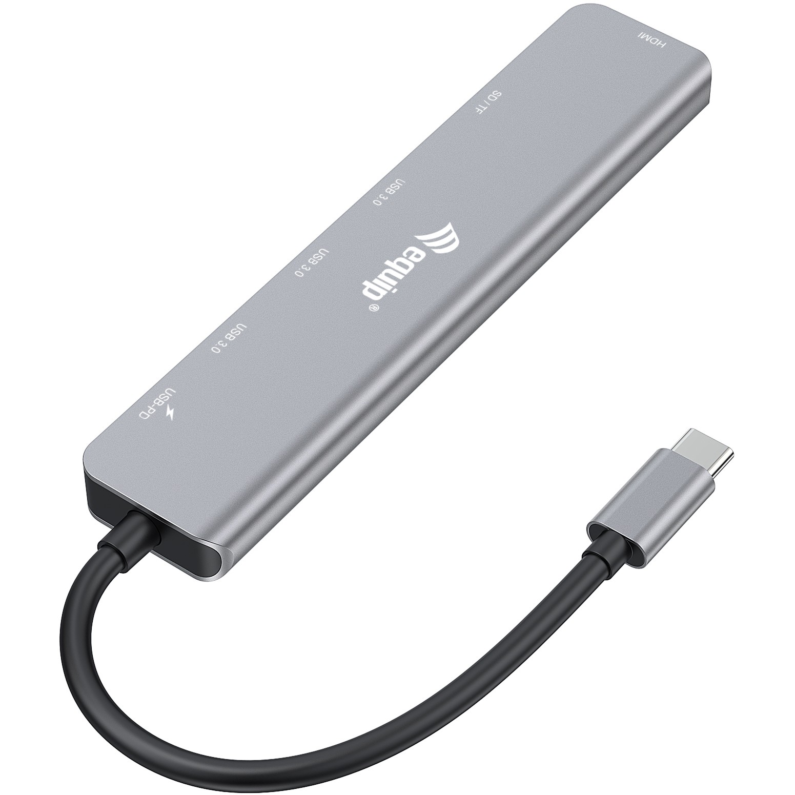 Docking Station Equip USB-C / HDMI / 3x USB 3.0 / SD & TF / 100W PD / Kabllo 25cm - Hiri - Figura 3