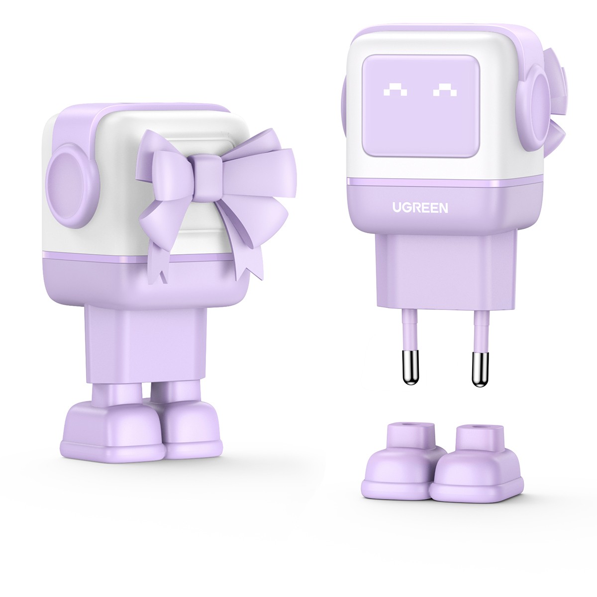 Karikues UGREEN / Uno RG GaN Fast Charger / 65W / 3-Port / EU Plug - Vjollcë - Figura 4