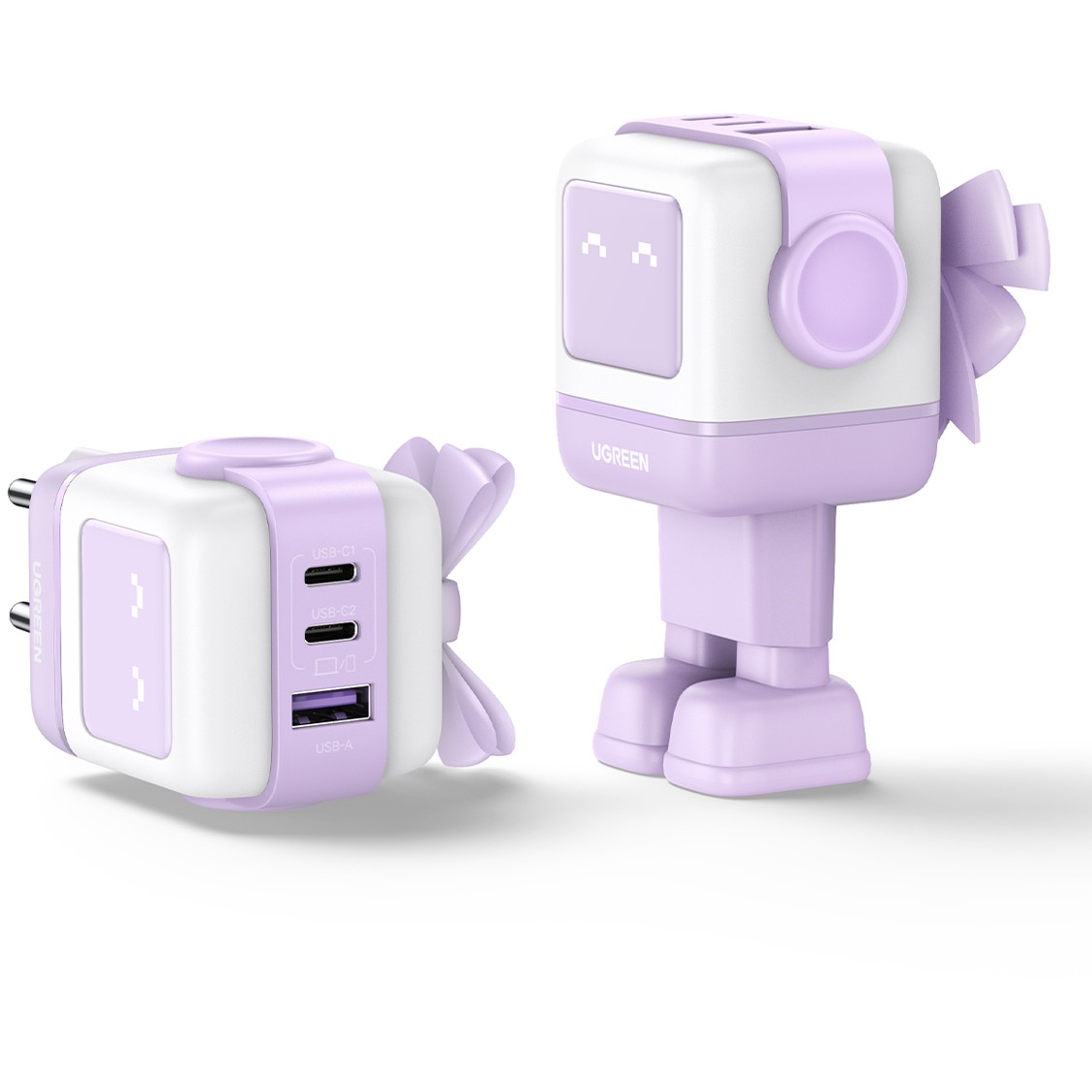 Karikues UGREEN / Uno RG GaN Fast Charger / 65W / 3-Port / EU Plug - Vjollcë - Figura 5