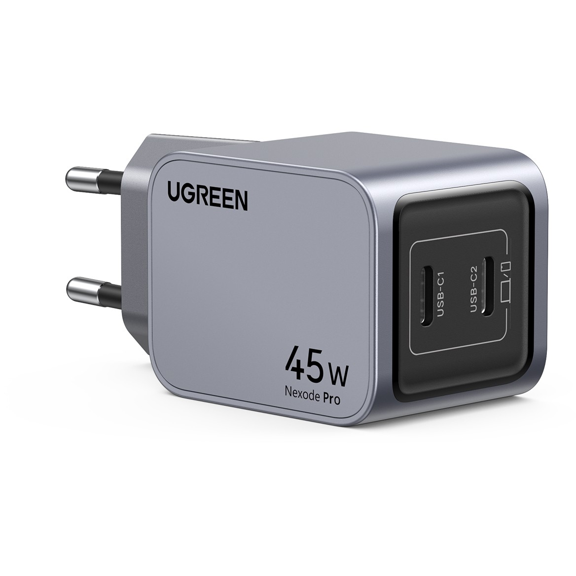 Adapter UGREEN Nexode Pro 45W me 2 Porta USB-C GaN / EU - Gri - Figura 2