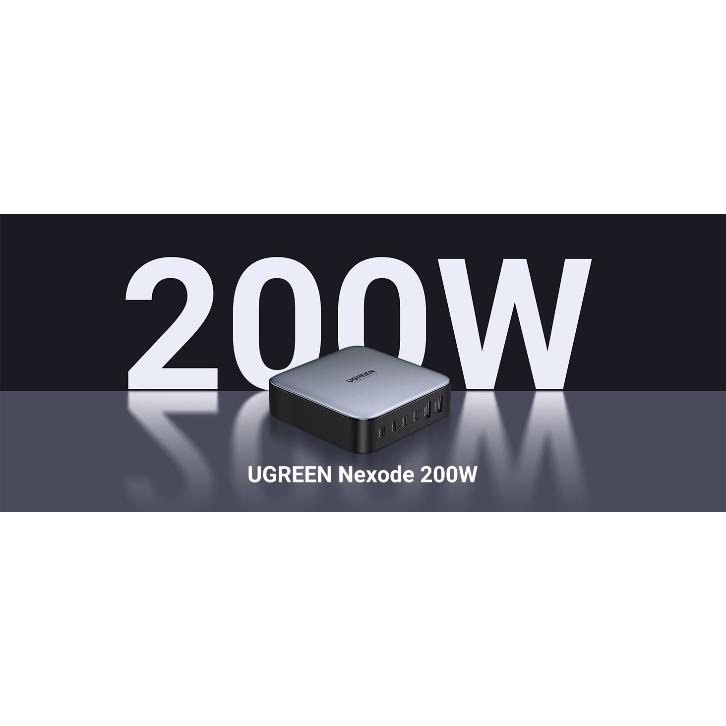 Karikues UGREEN / Desktop Fast Charger / 200W / 2×USB-A + 4×USB-C - Figura 3