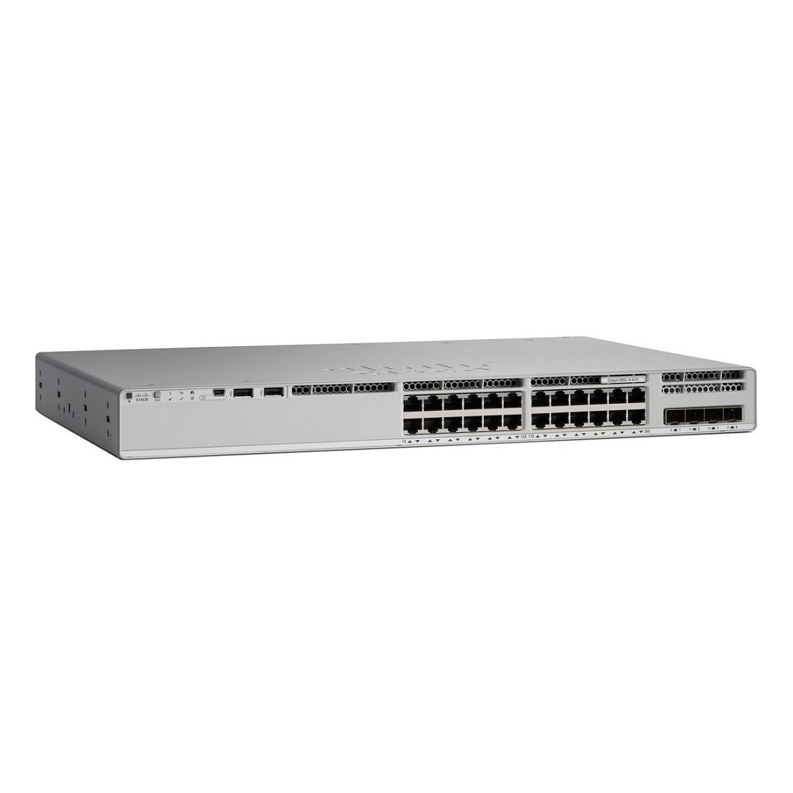 Cisco Catalyst C9200L-24P-4X-E 24-Port Gigabit PoE+ Managed Switch with 4x10G SFP+ Uplink, StackWise-80 & Network Essentials License 3