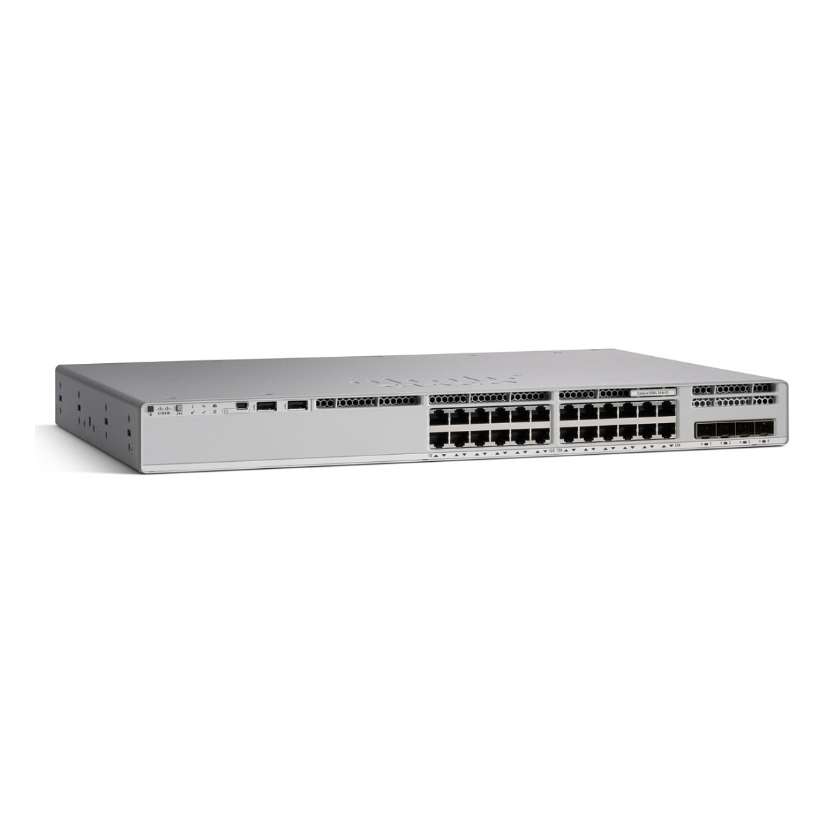 Cisco Catalyst C9200L-24P-4X-A Managed 24-Port Gigabit PoE+ Switch me 4x 10G SFP+ Uplink StackWise Enterprise 370W 2
