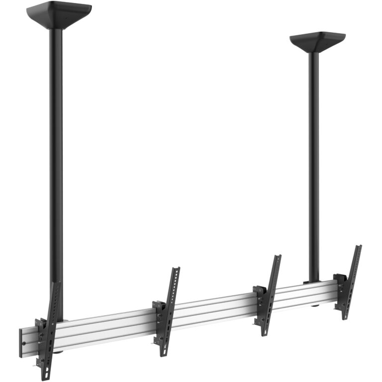 Mbajtëse për TV Equip Deckenhalterung / 45″–55″ / 2 TFT / je 50 kg / 1 Gelenk - Zezë