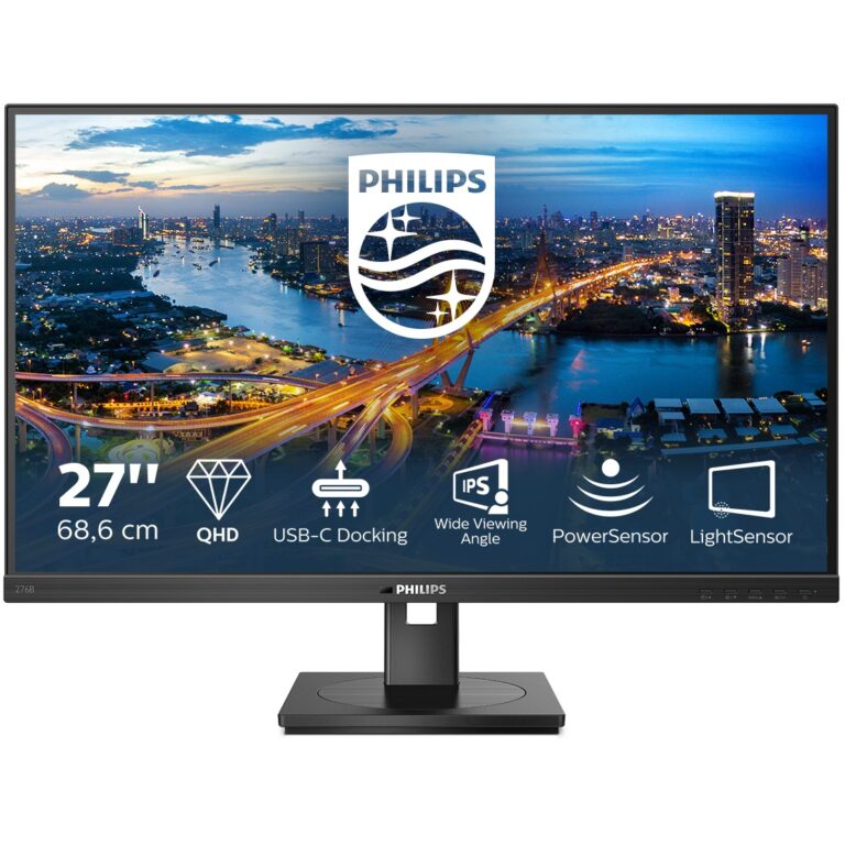 Monitor Philips 276B1 / 27″ / QHD / IPS LCD / 16:9 / 75Hz / 2×HDMI + DP + USB-C / E zezë
