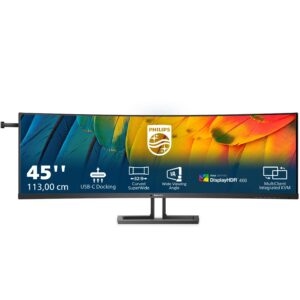 Monitor Philips 45B1U6900C / 44.5″ / WQHD / VA LCD Curved / 32:9 / 75Hz / 2×HDMI + DP + USB-C / E zezë