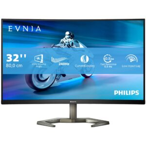 Monitor Philips 32M1C5200W / 31.5″ / FHD / VA LCD Curved / 16:9 / 75Hz / 2×HDMI + DP / E bardhë
