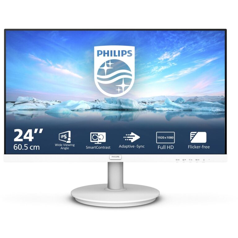 Monitor Philips 241V8AW / 23.8″ / FHD / IPS LCD / 16:9 / 100Hz / HDMI / E bardhë