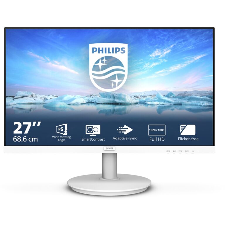 Monitor Philips 271V8AW / 27″ / FHD / VA LCD / 16:9 / 100Hz / HDMI / E bardhë