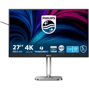 Monitor Philips 27B2U6903 / 27″ / 4K UHD / IPS LCD / 16:9 / 75Hz / 4ms / 2× HDMI + DP + USB‑C / E zezë‑gri /  PowerSensor